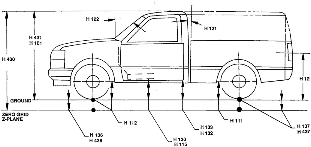 FIGURE 20—TRUCK EXTERIOR DIMENSIONS, HEIGHT