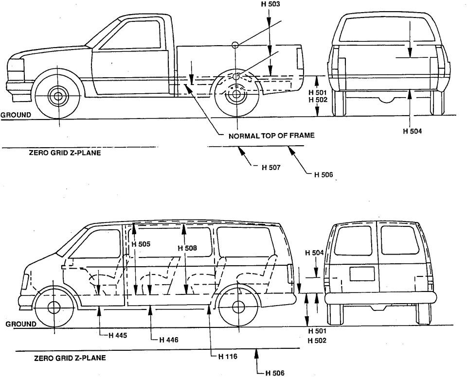 FIGURE 25—TRUCK-CARGO SPACE DIMENSIONS, HEIGHT